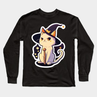 Mystical Black Cat Long Sleeve T-Shirt